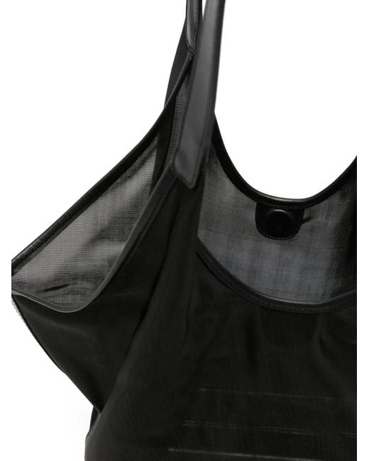 Aesther Ekme Black Grand Sac À Main Phanton À Bords En Cuir