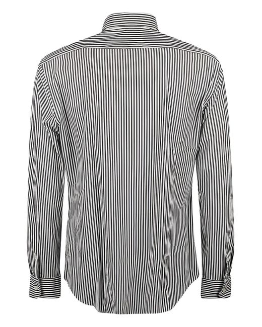Xacus Gray Striped Long-Sleeved Shirt for men