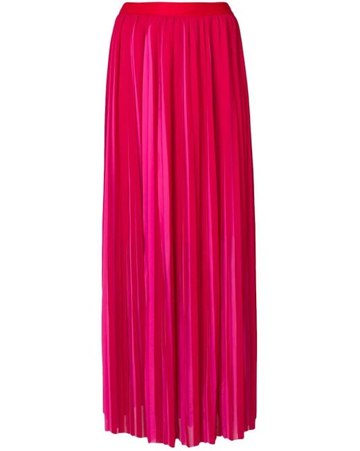 Karl Lagerfeld Pink Pleated Maxi Skirt