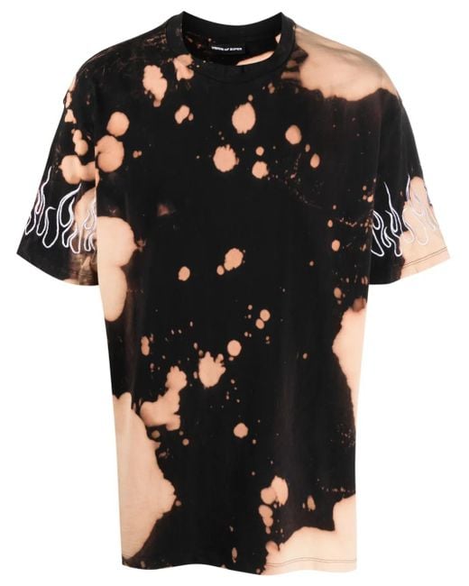 Vision Of Super Black Tie-Dye Cotton T-Shirt for men