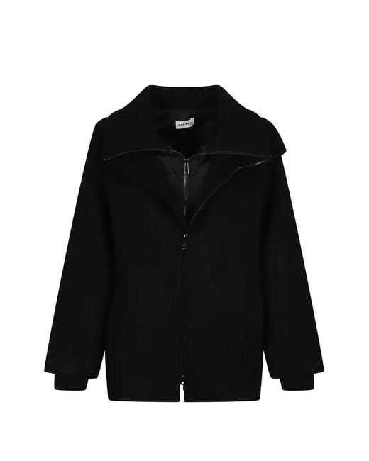 P.A.R.O.S.H. Black Layered Zip-Up Jacket