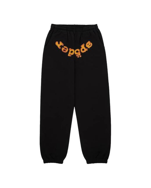 Sp5der Black Logo Track Pants for men