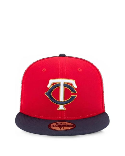 KTZ Red 59Fifty Minnesota Twins Baseball Cap for men