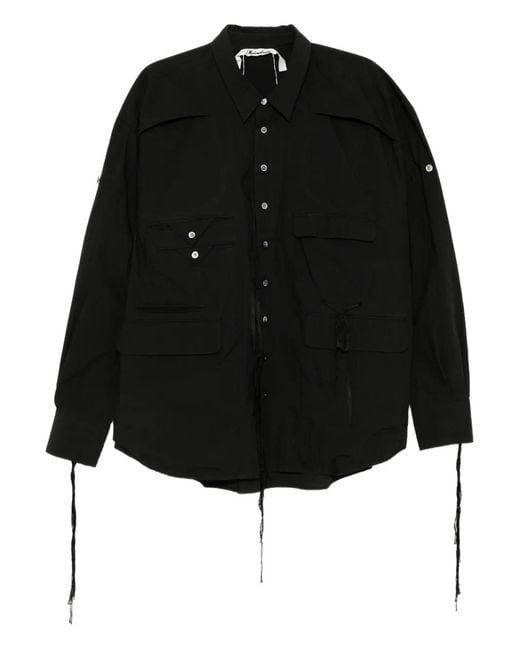 Midorikawa Black Strapped Shirt for men