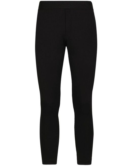 Dolce & Gabbana Black Logo-detail leggings for men