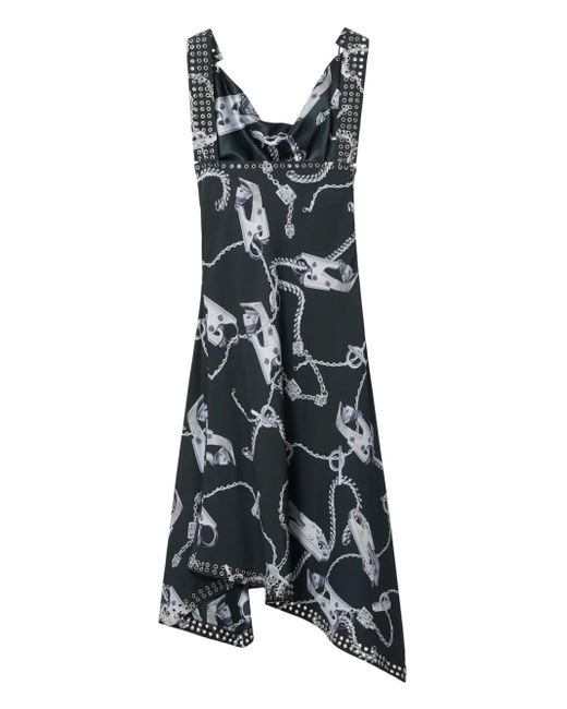 Vestido con estampado Knight Hardware Burberry de color Green