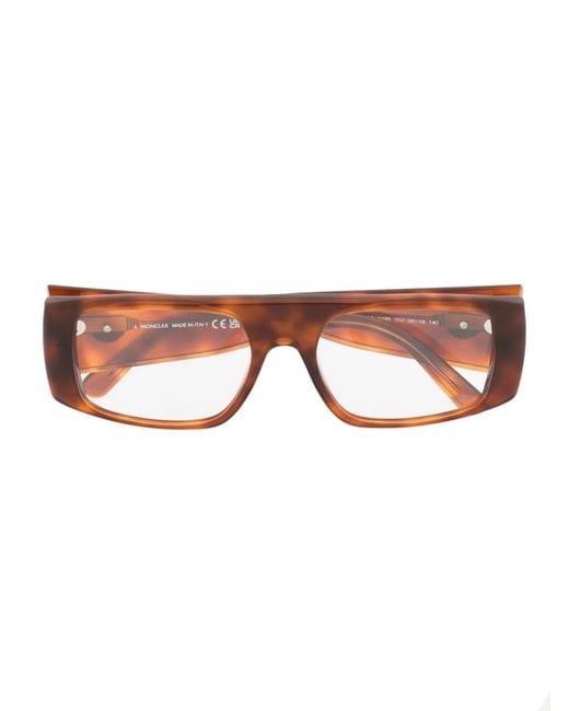 Moncler Brown Tortoiseshell-Effect Glasses
