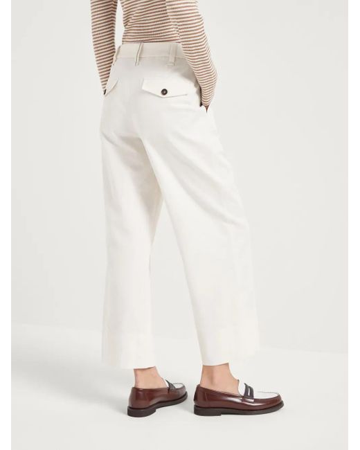 Brunello Cucinelli White Trousers