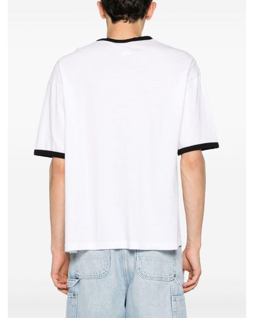 Visvim White Amplus Ringer Jersey T-shirt for men