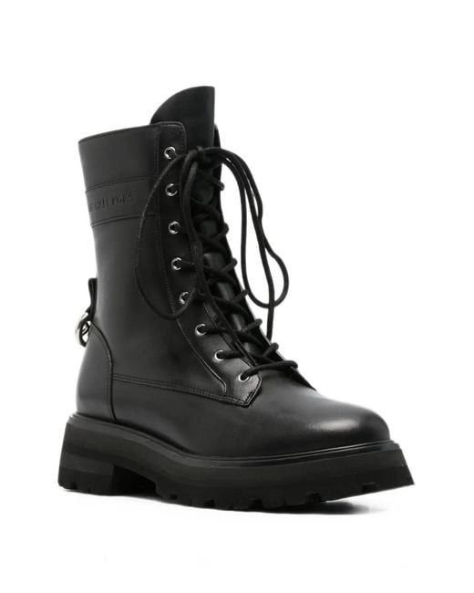 Michael Kors Black Caleb Combat Boots