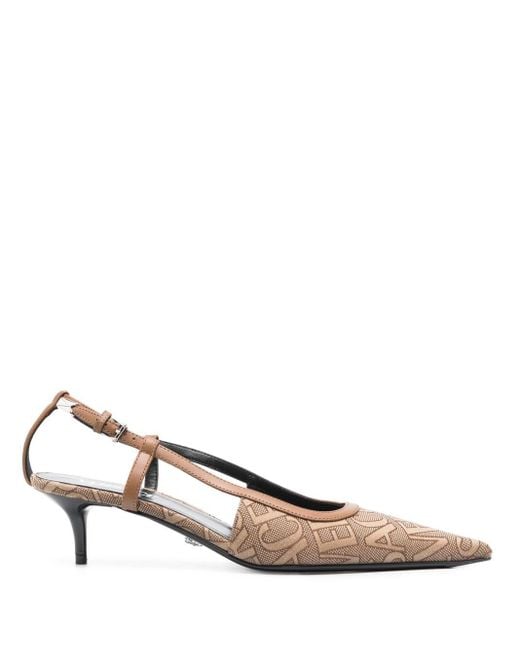 Versace Brown Allover-jacquard 65mm Pumps