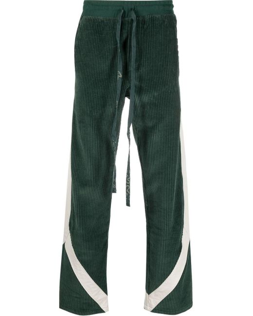 Rhude Striped Corduroy Track Pants in Green for Men | Lyst