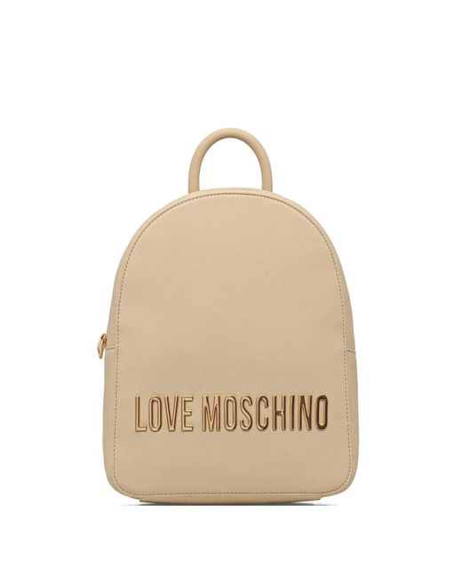 Love Moschino Natural Logo-Detail Backpack