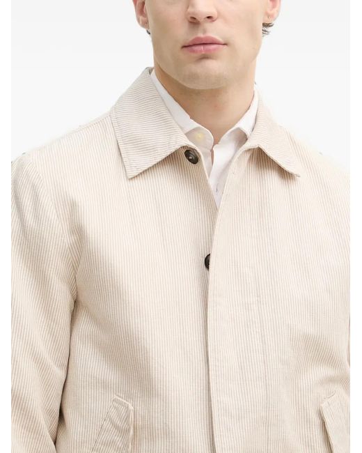 Benetton Natural Veste En Lin Mélangé for men