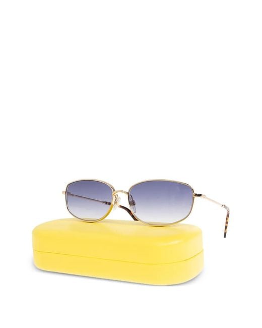 Marc Jacobs White Tortoiseshell Oval-Frame Sunglasses
