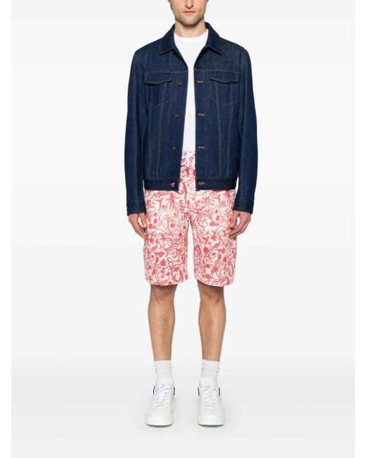 Kiton Blue Denim Jacket for men