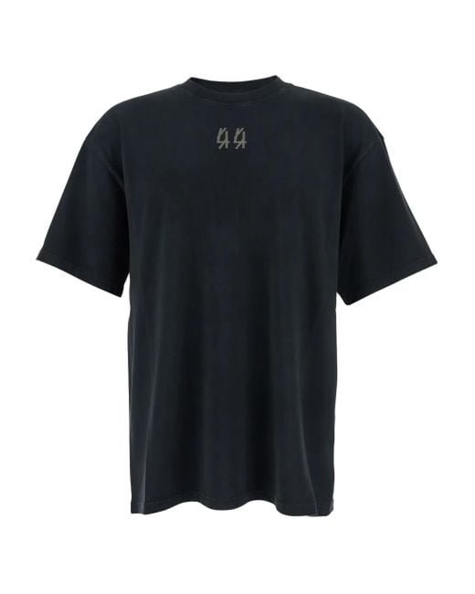 44 Label Group Black T-Shirt Mit Logo-Print
