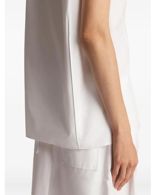 Khaite White Button Keefe Top