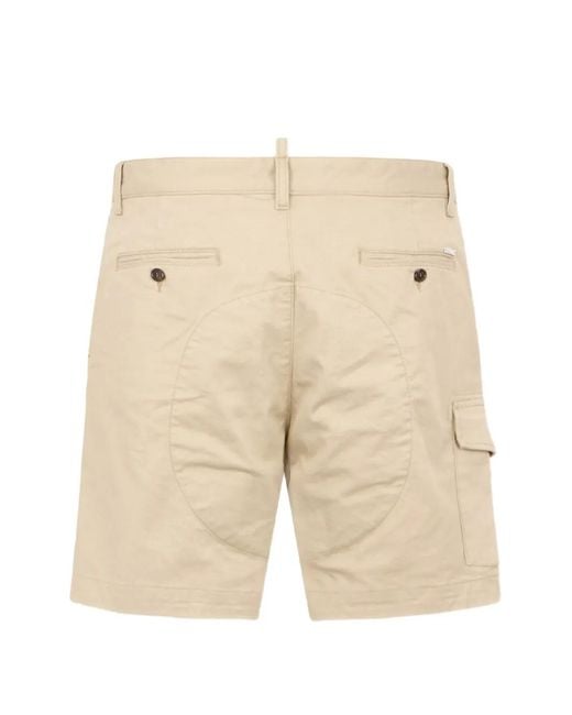 DSquared² Cargo-Shorts Mit Knöpfen in Natural für Herren