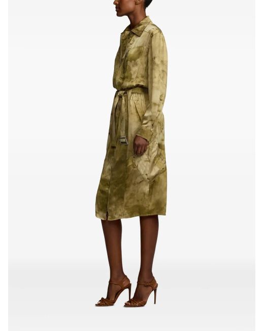 Ralph Lauren Green Belted Shirt Dress