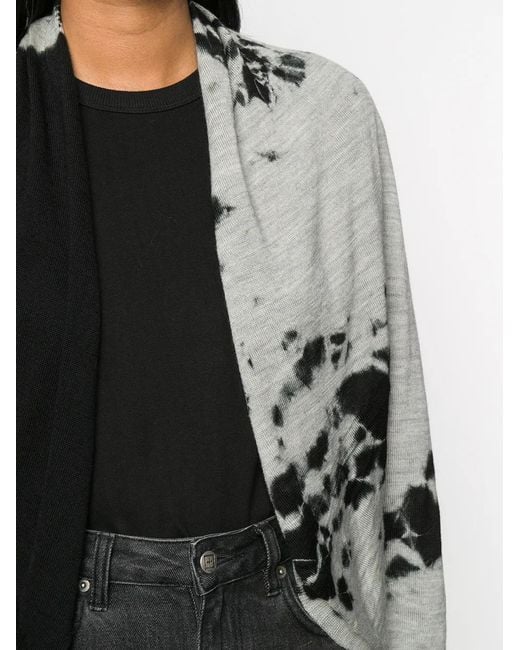 Suzusan Black Tie-Dye Print Cardigan