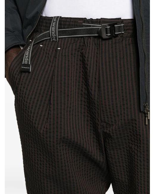 And Wander Black Striped Trousers for men