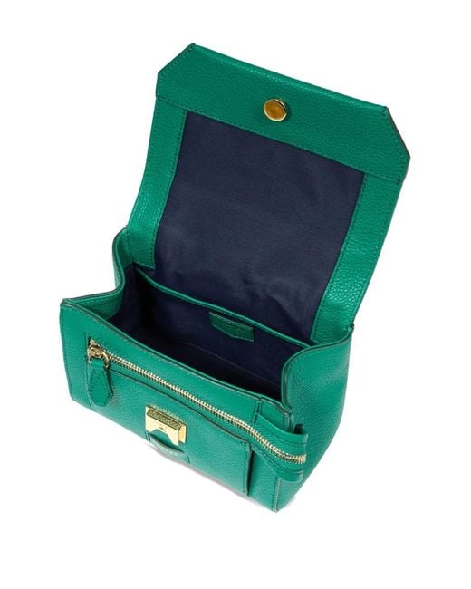 Lancel Green Small Ninon Flap Leather Bag