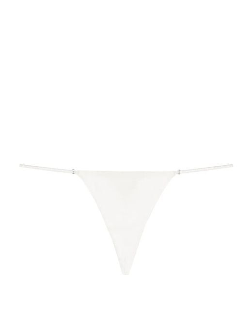 Fleur du Mal White Rose Luxe V-String