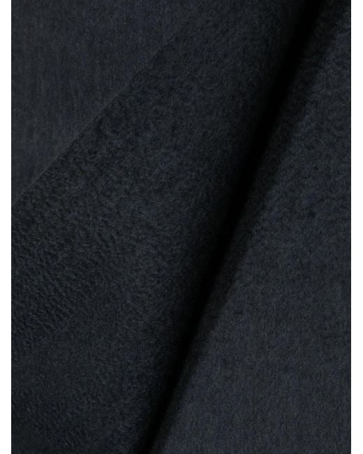 N.Peal Cashmere Blue Fringed Rectangle Scarf