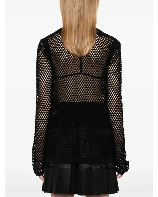 Helmut Lang Black Long-Sleeve Sweater
