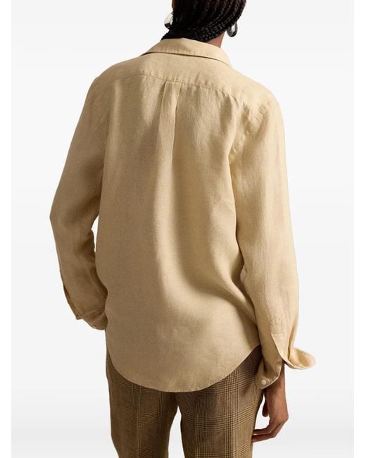 Polo Ralph Lauren Natural Pony-Embroidered Linen Shirt