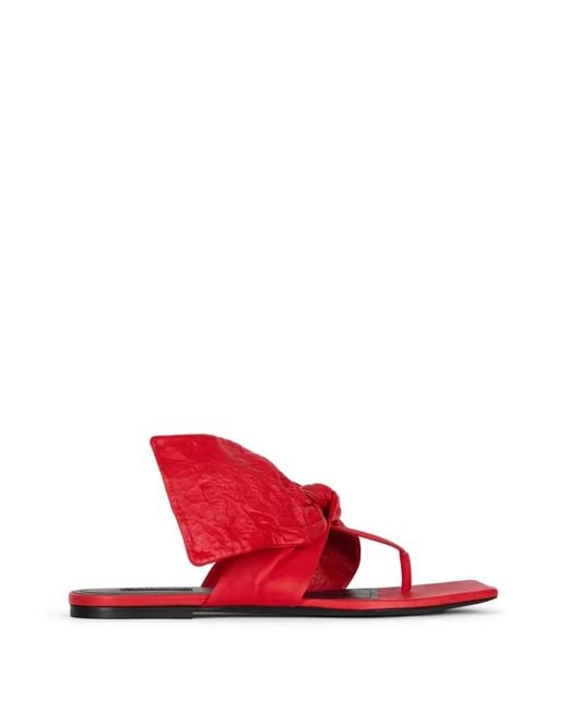 Givenchy Red Mini Boudoir Bow Thongs For