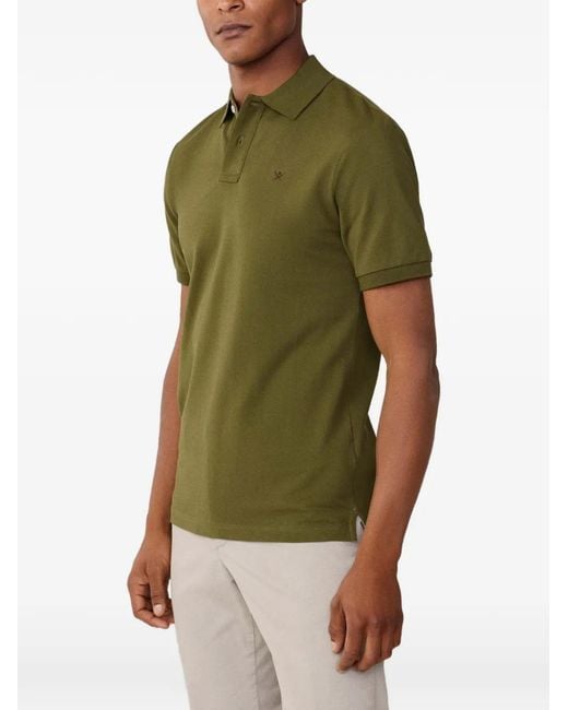 Hackett Green Logo-Embroidered Slim-Fit Polo Shirt for men