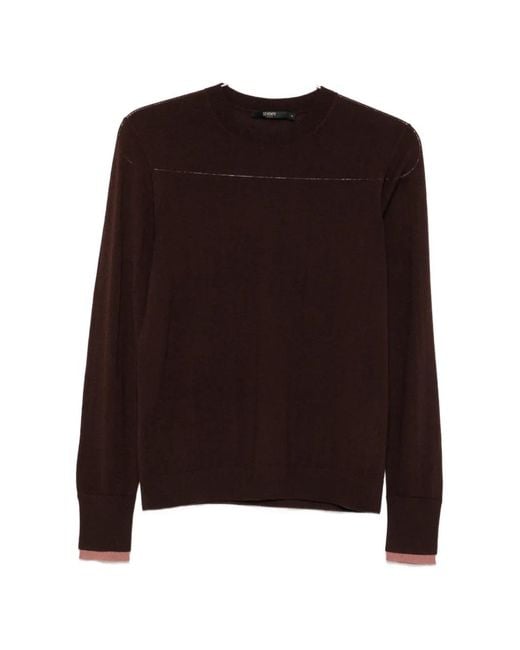 Seventy Brown Crew-Neck Wool Sweater