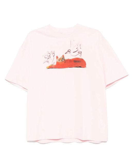 JNBY Pink T-Shirt Mit Grafischem Print