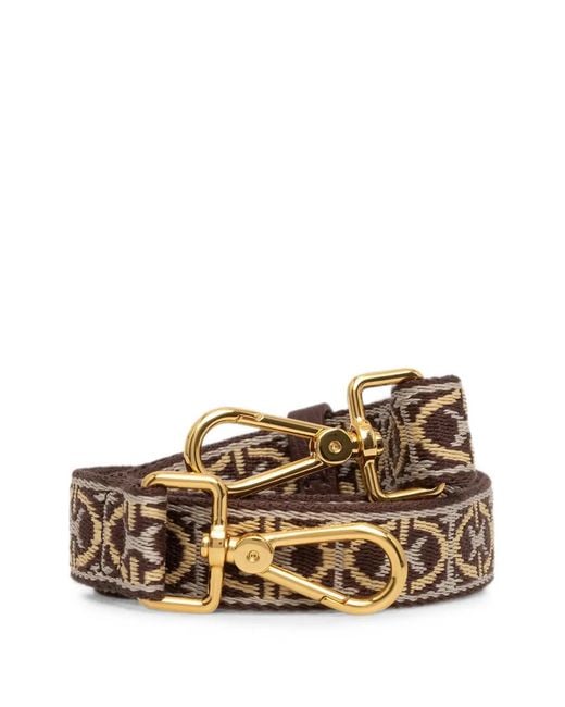 Coccinelle Metallic Monogram-Pattern Jacquard Shoulder Strap