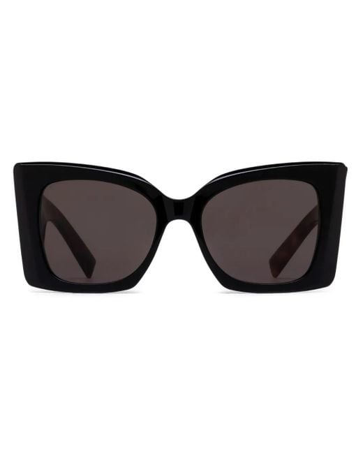 Saint Laurent Gray Blaze Sonnenbrille Mit Oversized-Gestell