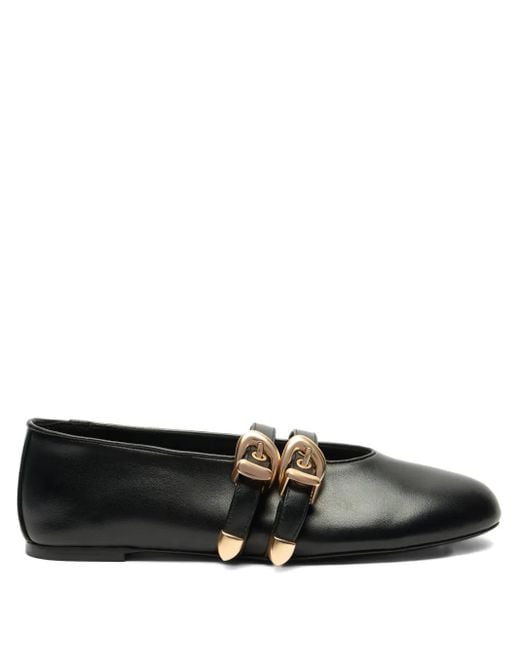 Stuart Weitzman Maeve 35 スリングバック フラットシューズ Black