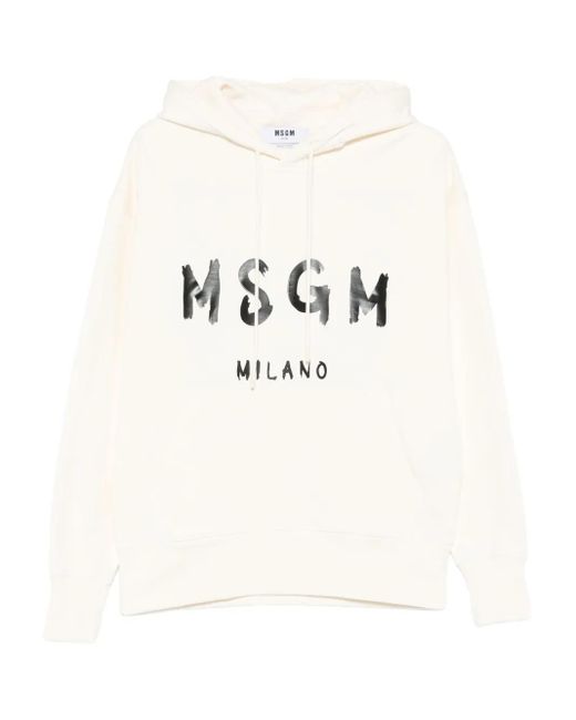 メンズ MSGM ロゴ パーカー Natural