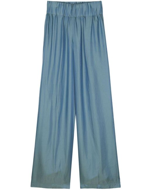 Aspesi Blue Iridescent-effect Straight Trousers