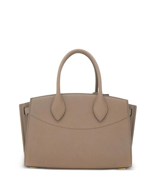 Ferragamo Natural New Studio Soft Bag (M)
