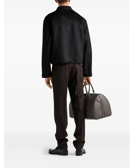 Prada Jack Met Logo En Rits in het Black voor heren