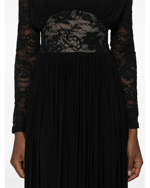 Zimmermann Black Rebellion Lace-Insert Maxi Dress