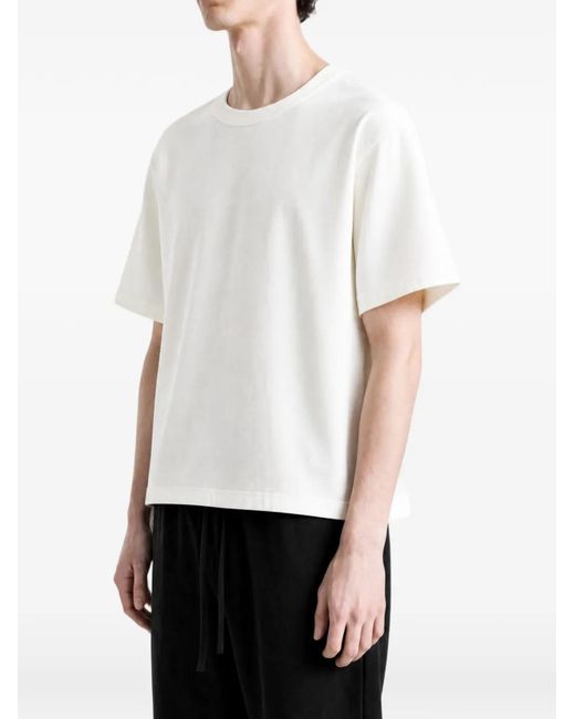 Auralee White Short Sleeve T-Shirt for men