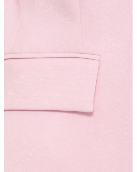 Emme Pink Peak-Lapel Single-Breasted Suit