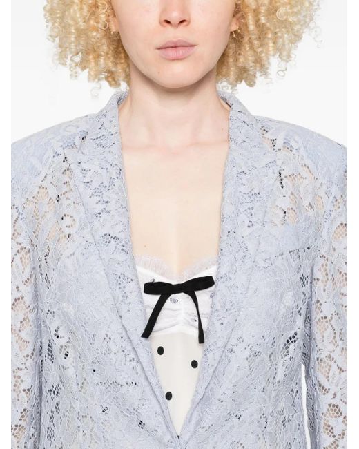 Blumarine Blazer Met Enkele Rij Knopen in het Blue