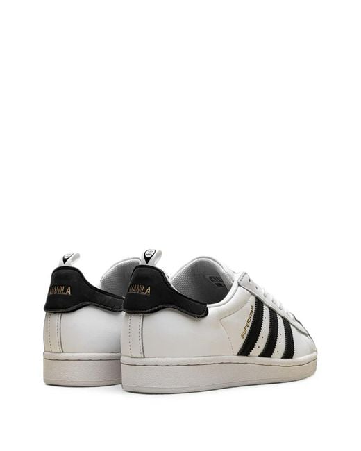 Adidas White Superstar Logo-Detail Sneakers for men