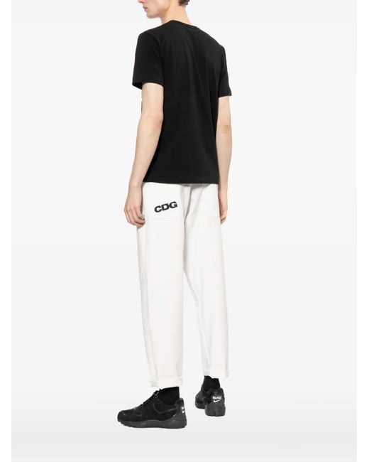 COMME DES GARÇON BLACK Black Graphic-Print Round-Neck T-Shirt