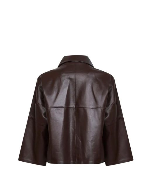 Arma Brown Pocket Leather Jacket