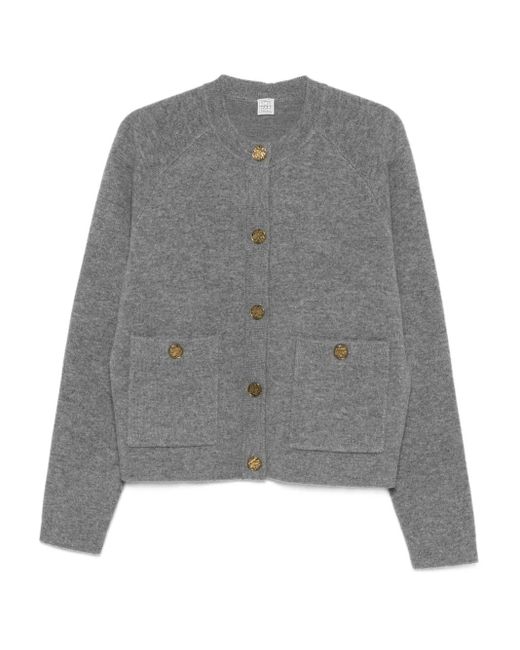 Cardigan En Laine À Poche Totême en coloris Gray